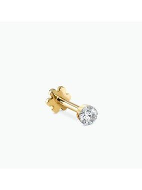 MARIA TASH White Gold 2MM Invisible Set Diamond Stud Earring
